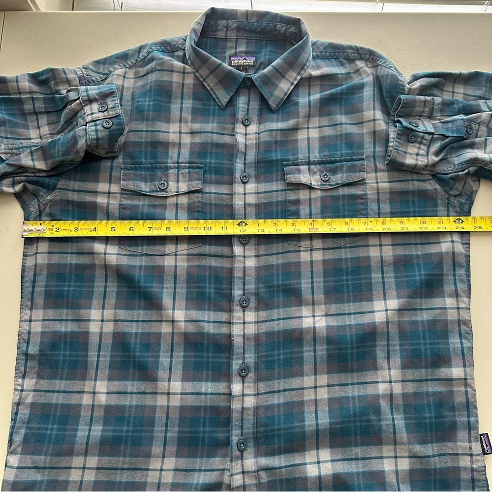 PATAGONIA Buckshot Organic Long Sleeve Button Down Plaid Shirt Men’s Size Large - Picture 8 of 8